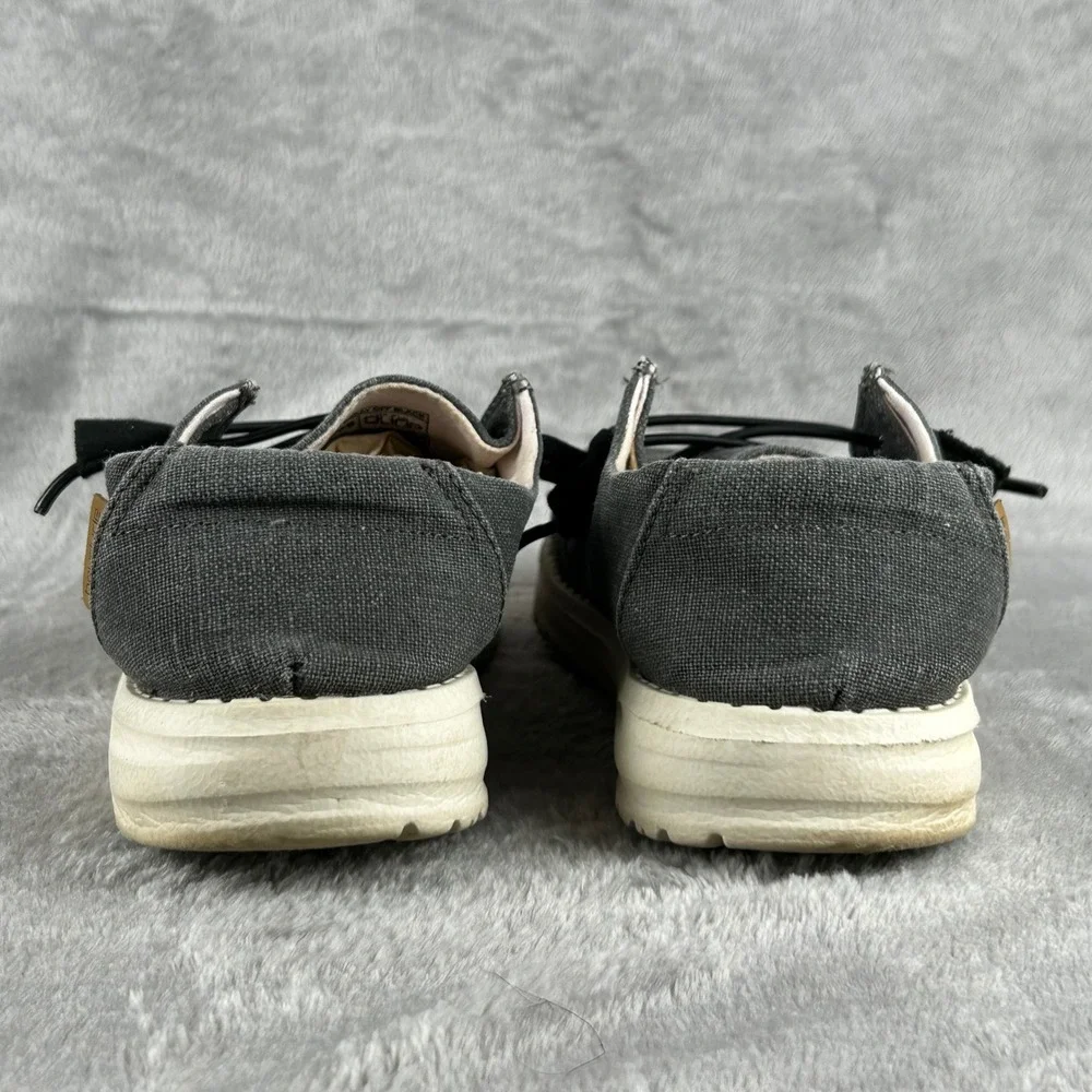 Hey Dude Wendy Chambray Off Black Slip On Loafers Womens Size 5 1214194949